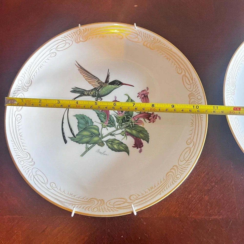 vintage Edward Marshall Boehm Hummingbird Plate Collection Calliope & polytmus